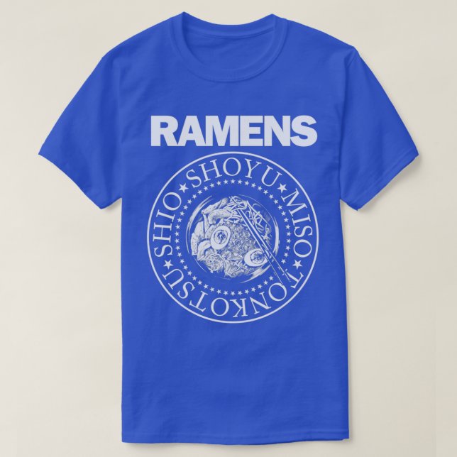 Camiseta La música rock del Punk de fideos Ramens Bowl Rame (Diseño del anverso)