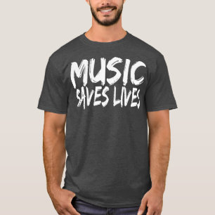 Camiseta La música salva los regalos de los amantes de la 