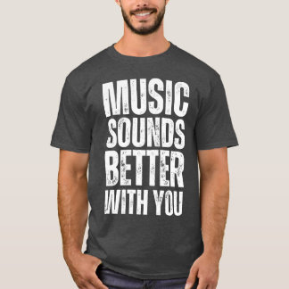 Camiseta La música suena mejor contigo vintage