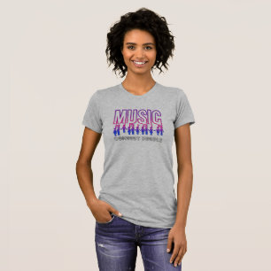 Camiseta La Música Une a la Gente   Mujer Ajustada