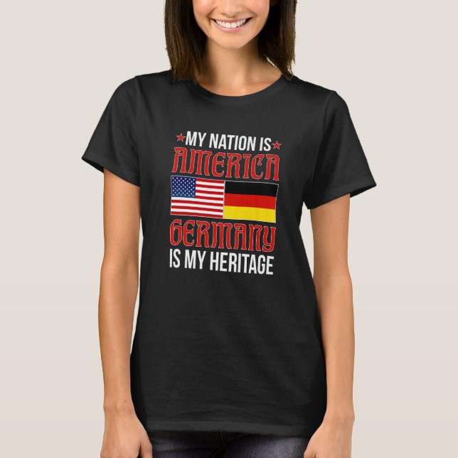 Camiseta La nación germano-estadounidense es Estados Unidos (Anverso)