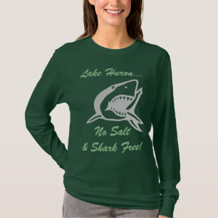 Camiseta La nadada el lago Hurón del viaje ninguna sal y