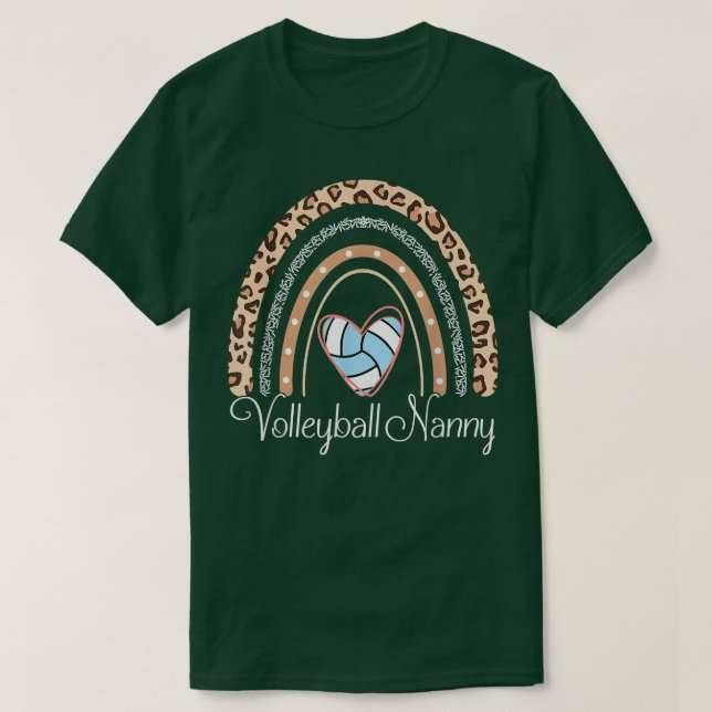 Camiseta La nana de voleibol Boho Rainbow Funny Volleyball  (Diseño del anverso)