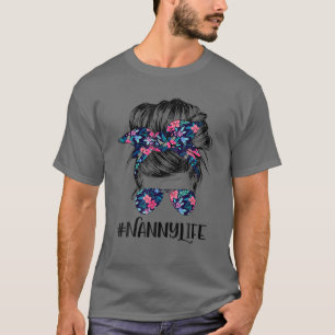 Camiseta La nana vive desordenada flor de pelo de pelo
