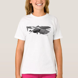 Camiseta La Natación De Ballenas Ilustracion Art Whale Kids