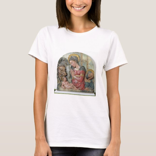 Camiseta La Natividad, c.1460 (terracota pintada) (Anverso)