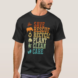 Camiseta La naturaleza ambientalista reciclando la Madre Ti