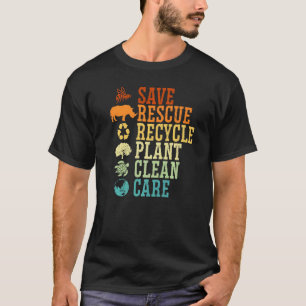 Camiseta La naturaleza ambientalista reciclando la Madre Ti