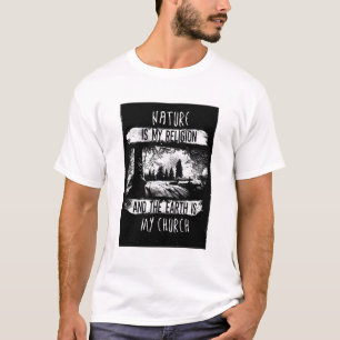 Camiseta La Naturaleza Blanca Es Mi Tee Gráfico Religioso