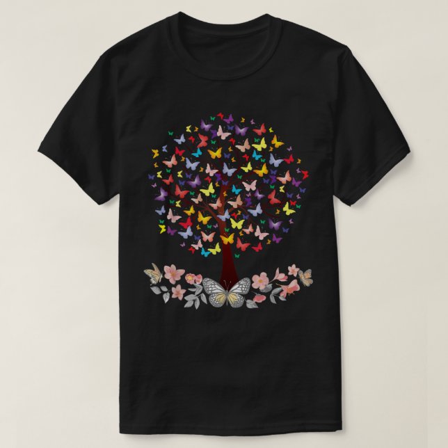 Camiseta La naturaleza de la mariposa colorida (Diseño del anverso)