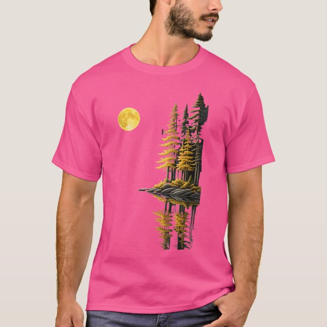Camiseta La naturaleza de las mujeres y el paisaje montaños (Anverso)