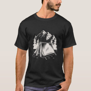 Camiseta La naturaleza del camper de montaña retro Lover Mi