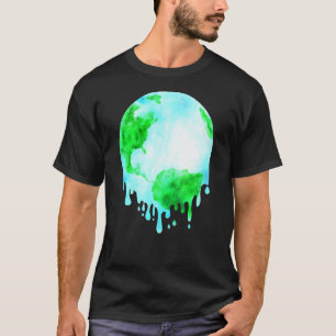 Camiseta La naturaleza el cambio climático derrite la tierr