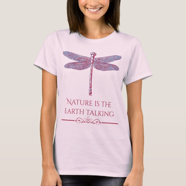 Camiseta La naturaleza es el Lotus de la libélula que habla (Anverso)
