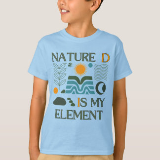 Camiseta La naturaleza es mi elemento Gráfico minimalista b