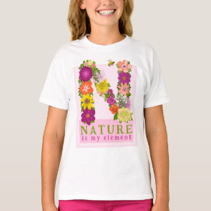 Camiseta La naturaleza es mi elemento naranja color verde f
