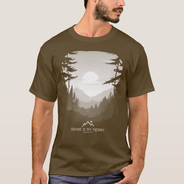Camiseta La Naturaleza Es Mi Mistola De Bosques Gráficos Te (Anverso)