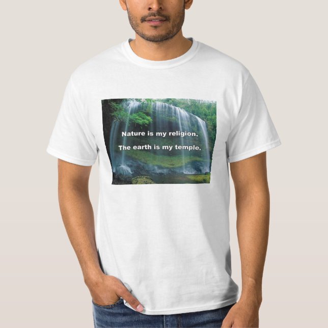 Camiseta La naturaleza es mi religión (Anverso)