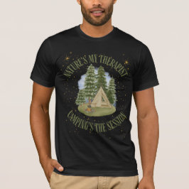 Camiseta La naturaleza es mi terapeuta - acampar es la sesi