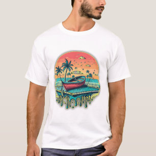Camiseta "La naturaleza es un momento tranquilo al atardece