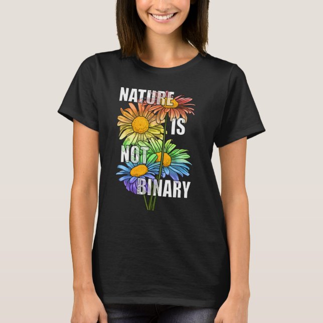 Camiseta La Naturaleza No Es Un Arcoiris Binario Hombres Mu (Anverso)