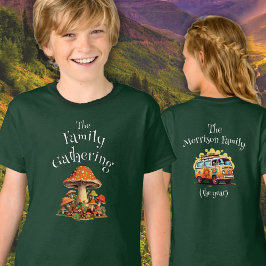 Camiseta La naturaleza personaliza la unión familiar de niñ