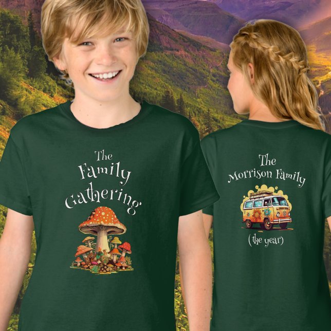 Camiseta La naturaleza personaliza la unión familiar de niñ (Subido por el creador)