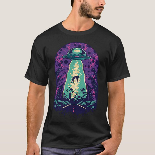 Camiseta La nave espacial Alien de Guay secuestró a un huma (Anverso)
