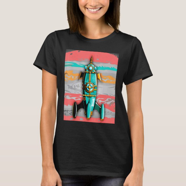 Camiseta La nave espacial en el espacio (Anverso)