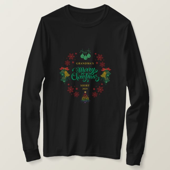 Camiseta La Navidad de los feriados ventilares de la abuela (Anverso del diseño)
