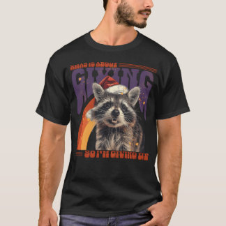 Camiseta La Navidad del mapache pirata de los 90 es sobre d