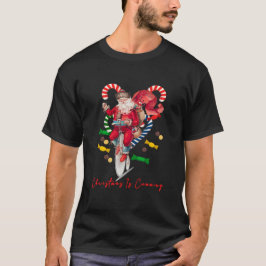 Camiseta La Navidad Está Llegando Trono de Caramelo de Sant