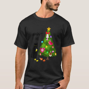 Camiseta La Navidad no fue mi Catmas Meowy Gato Divertido L