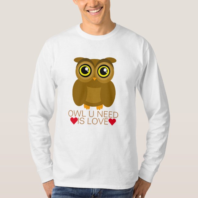 Camiseta La necesidad del búho U es amor (Anverso)