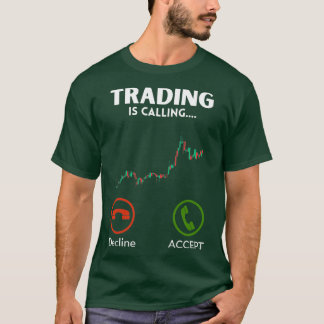 Camiseta La negociación está llamando a la Bolsa Día Bull d