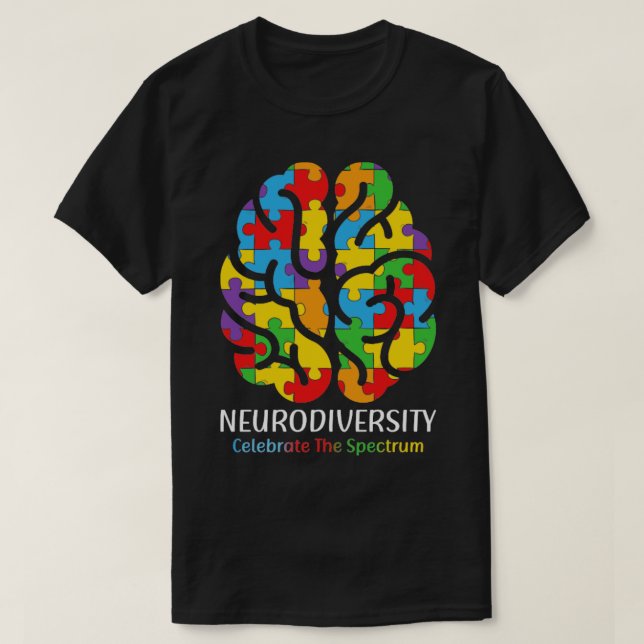 Camiseta La neurodiversidad celebra el espectro1 (Diseño del anverso)