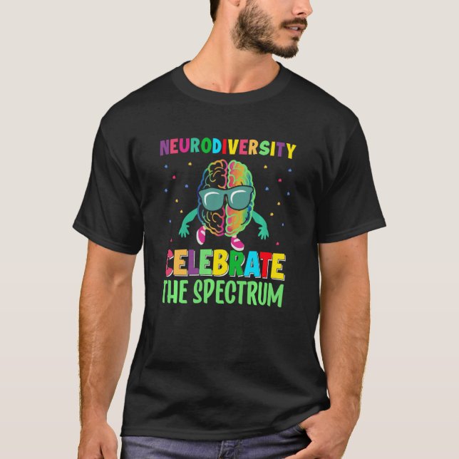 Camiseta La Neurodiversidad Celebra El Espectro Autismo Con (Anverso)