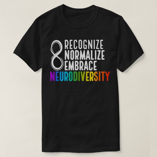 Camiseta La neurodiversidad es bella, neurodivergente y org (Diseño del anverso)