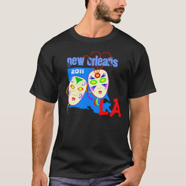 Camiseta LA New Orleans de Luisiana del fiesta de las (Anverso)