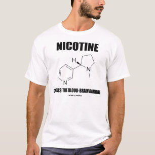 Camiseta La nicotina cruza la barrera hematoencefálica