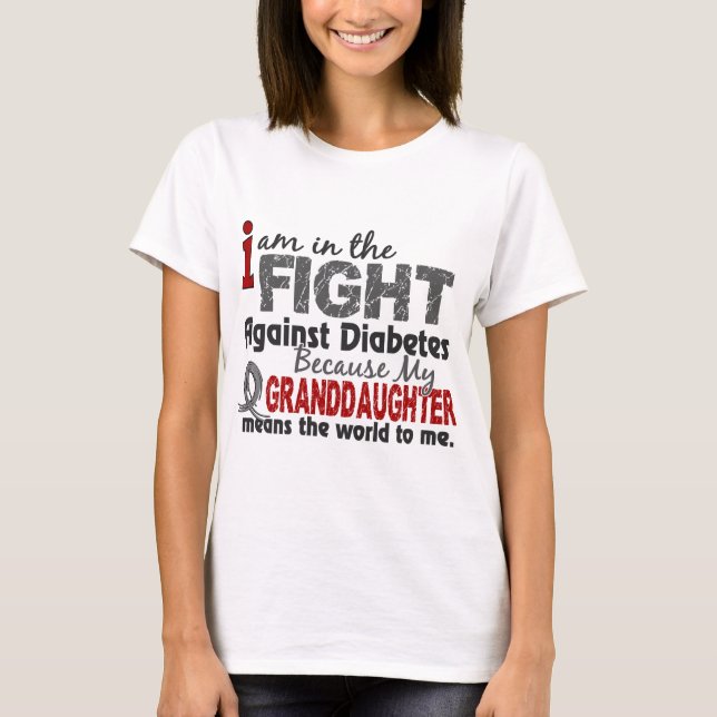 Camiseta La nieta significa el mundo a mí diabetes (Anverso)