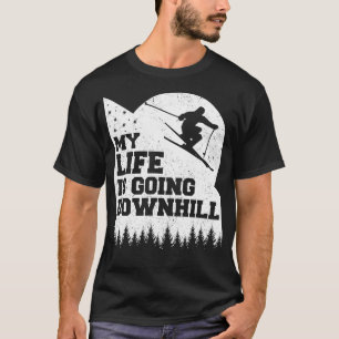 Camiseta La Nieve Esquiando Es Todo Arduo Desde Aquí Funny