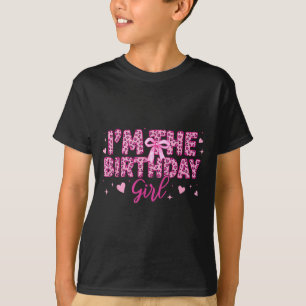 Camiseta La niña del cumpleaños leopardo guepardo animal ro