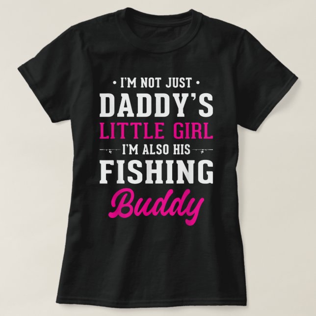 Camiseta La niña pequeña de papá pescando a Da pescador (Diseño del anverso)