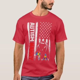 Camiseta La niñera del autismo vintage tiene conciencia de 