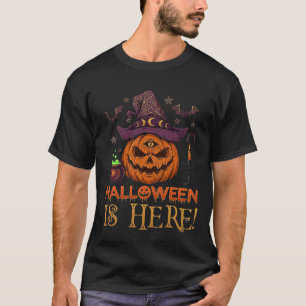 Camiseta La Noche de Brujas ha Llegado Calabaza Sombrero de