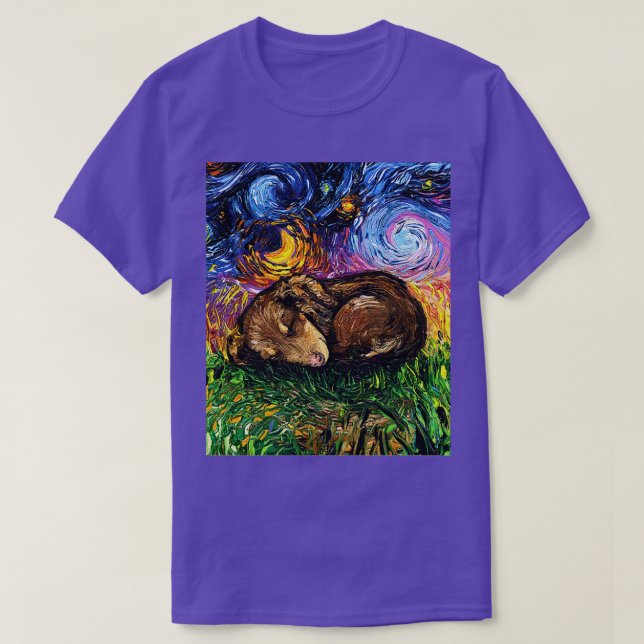 Camiseta La noche de la masturbación de Dachshund (Diseño del anverso)