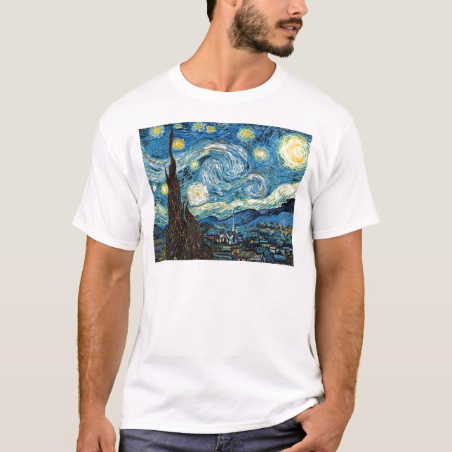 Camiseta La noche estrellada de Vincent Van Gogh (Anverso)