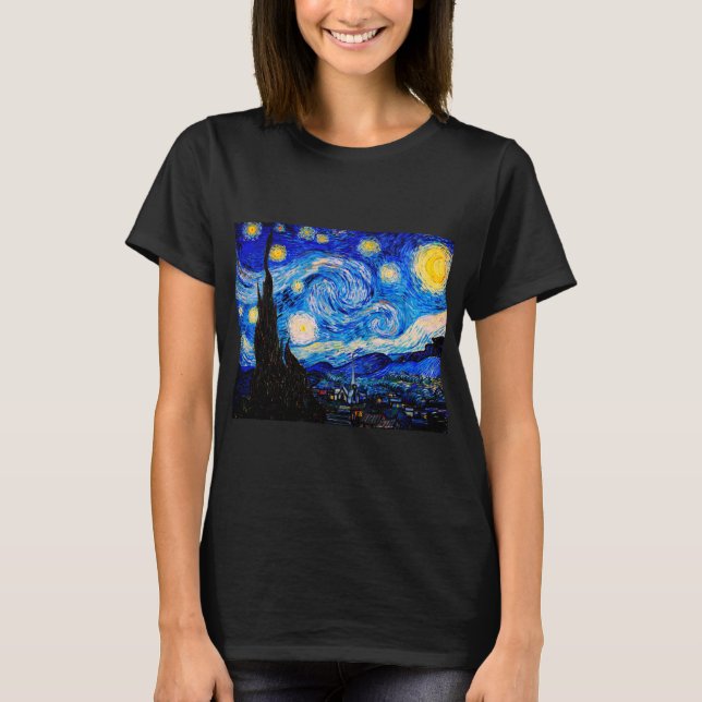 Camiseta La noche estrellada de Vincent Van Gogh (Anverso)