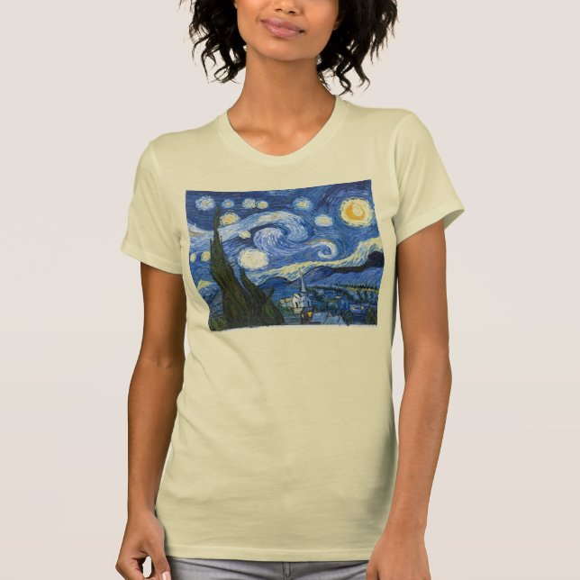 Camiseta La noche estrellada de Vincent Van Gogh (Anverso)